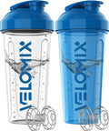 SHAKEPRO Twin 28oz Shaker Bottles - Leakproof & with Wire Whisk